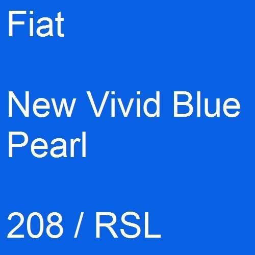 Fiat, New Vivid Blue Pearl, 208 / RSL.